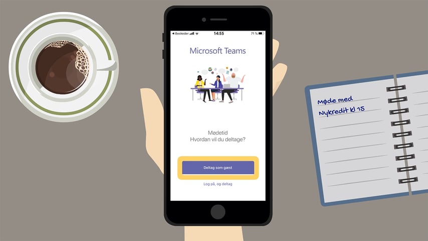 Hvordan vil du deltage i teams møde